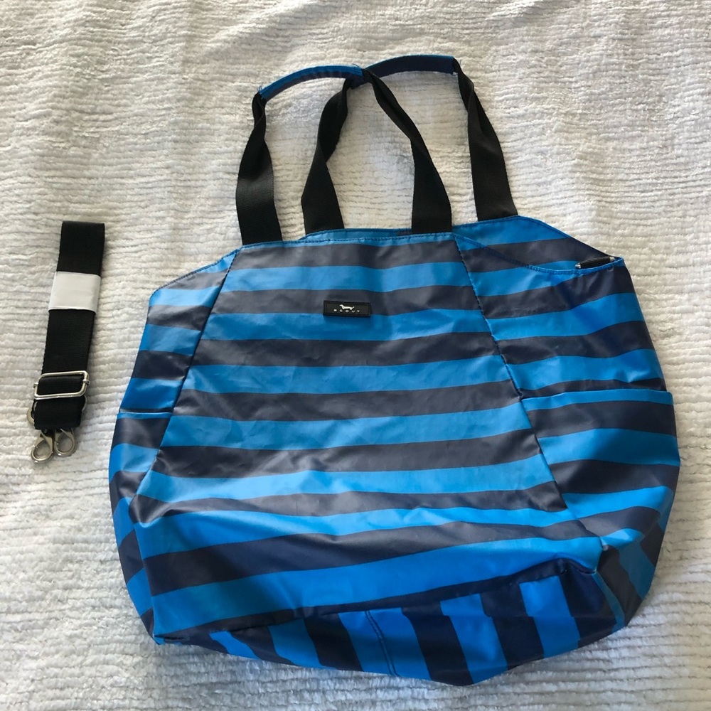 Scout blue stripe oh buck it bag tote